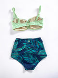 Thea Mint Green and Blue Green Leaves