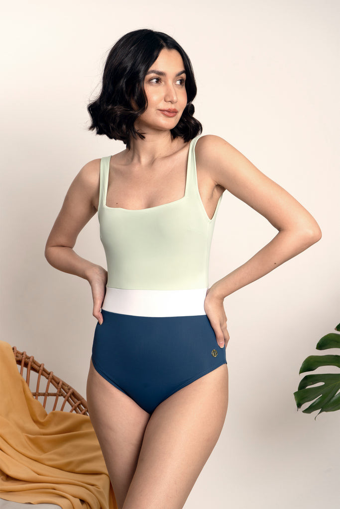 Harlow Mint Green and Dark Blue