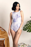 Heather Blue and White Floral