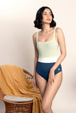 Harlow Mint Green and Dark Blue