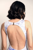 Heather Blue and White Floral