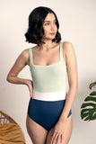 Harlow Mint Green and Dark Blue