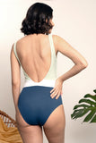 Harlow Mint Green and Dark Blue