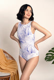 Heather Blue and White Floral