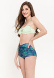 Thea Mint Green and Blue Green Leaves