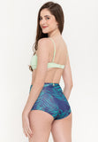 Thea Mint Green and Blue Green Leaves