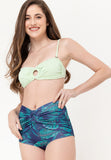 Thea Mint Green and Blue Green Leaves