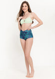Thea Mint Green and Blue Green Leaves