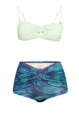 Thea Mint Green and Blue Green Leaves