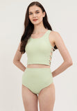 Louise Light Textured Green Waves