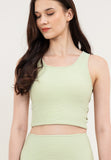 Louise Light Textured Green Waves
