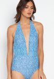 Angelique Light Blue with triangle pattern